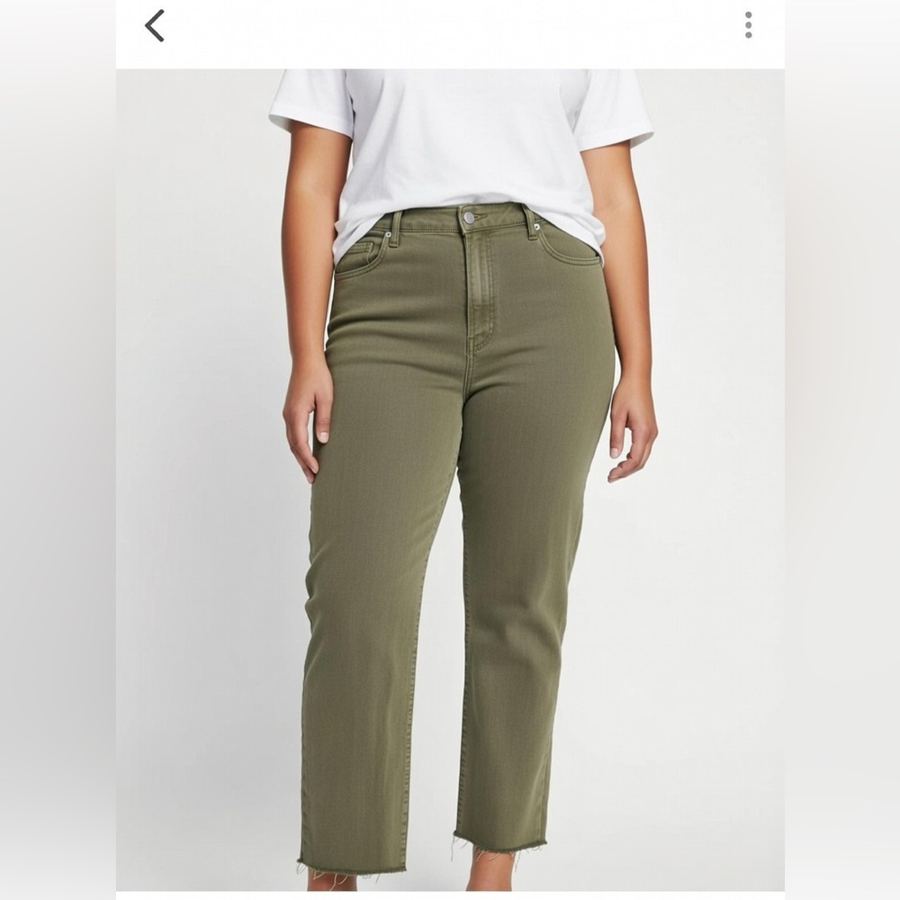 RALPH LAUREN GREEN LABEL REGAL STRAIGHT CROP RAW HEM HIGH RISE JEANS